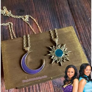 Twitches Necklaces Witch Pendant Matching Friendship Necklaces Halloween
